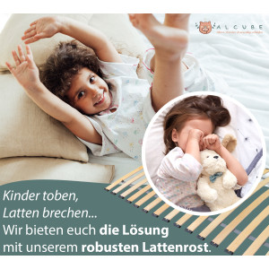 Rollrost für Kinderbett, massives Birkenholz 90x200