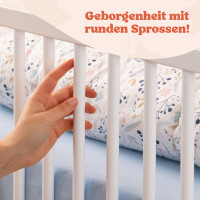 Babybett FINN 70x140 cm weiß mit Schublade